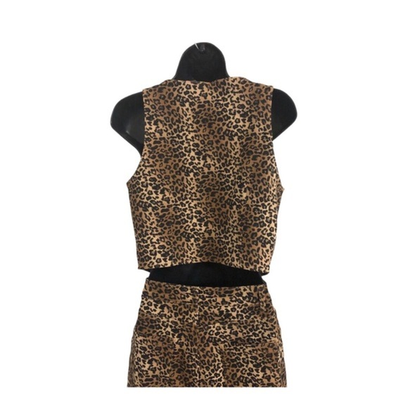 Cheetah‎ animal print khaki twill look rodeo style jeans pants size Medium new - Picture 4 of 16